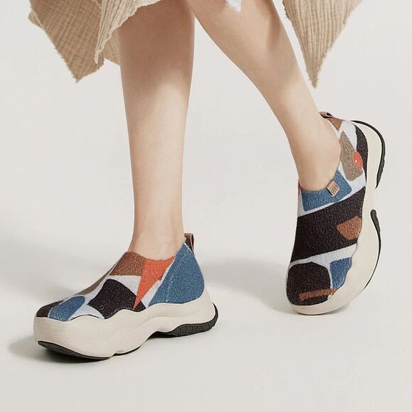 UIN Women's Walking Shoes Slip On Sneaker (COLORED STONE TRACK TOLEDO V) No Box - Picture 9 of 11